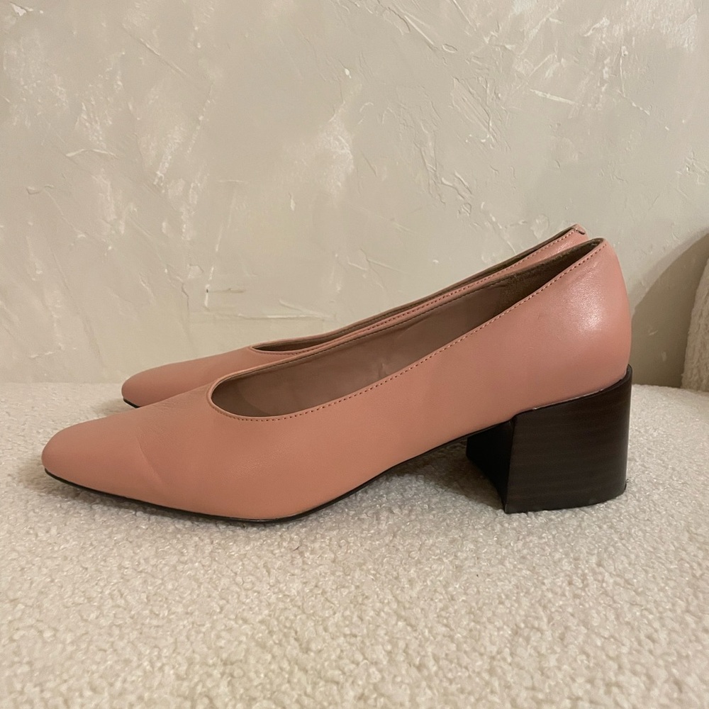 Paolo Blush Pink Block Heel Shoes